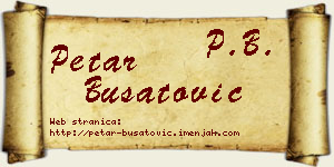 Petar Bušatović vizit kartica